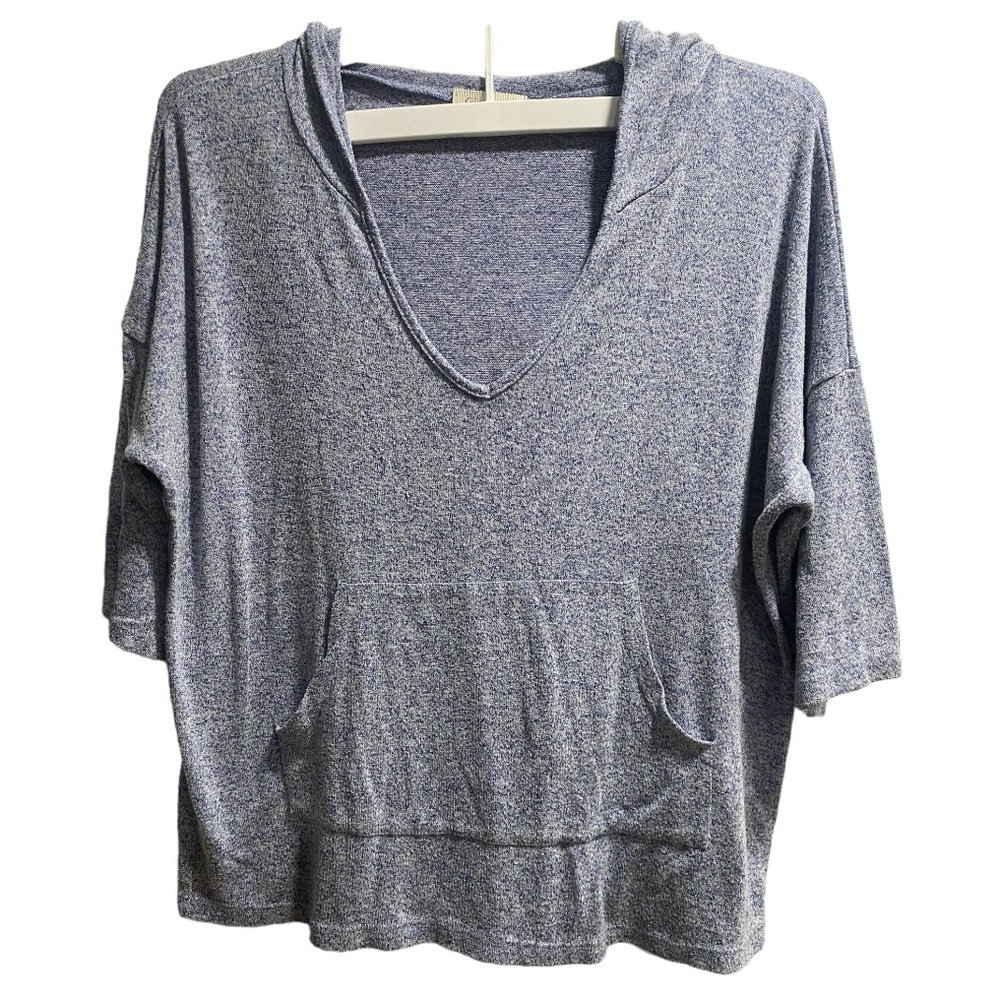 Women’s Blue/White Hooded Lightweight top size‎ Medium, Kangaroo Pocket